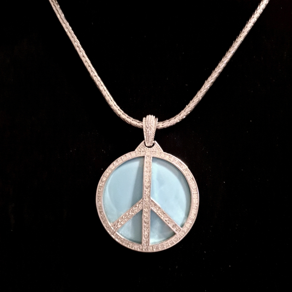 Upside down peace necklace